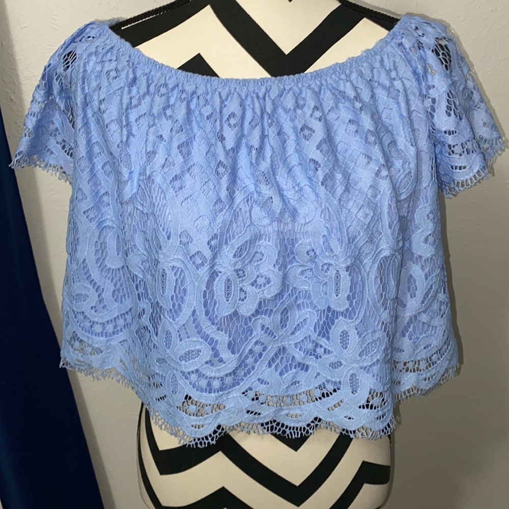 Light Blue Crop Top